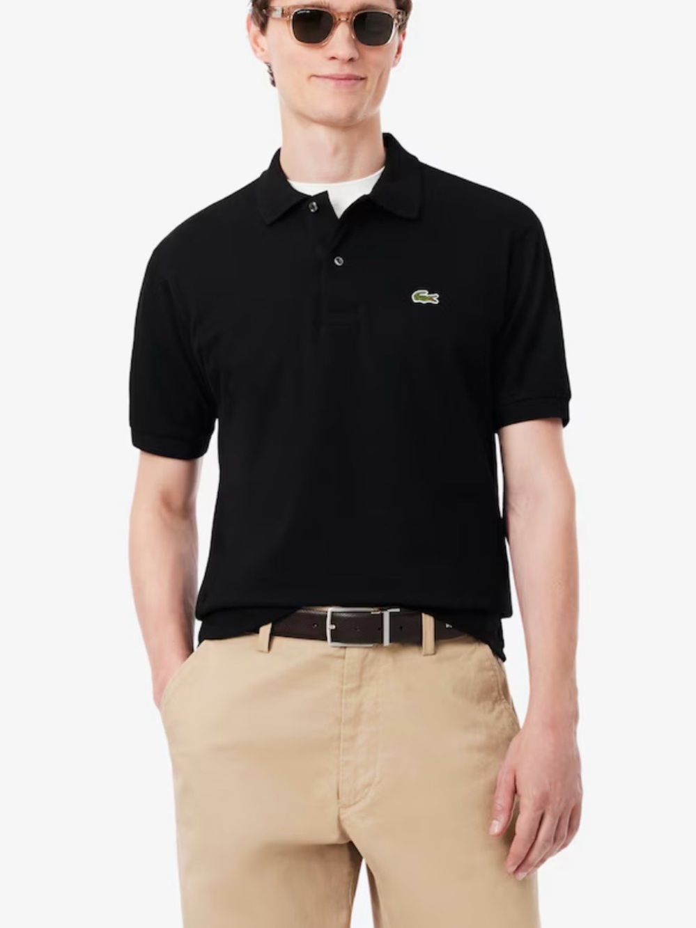 LACOSTE Classic Fit Piqué Polo, black